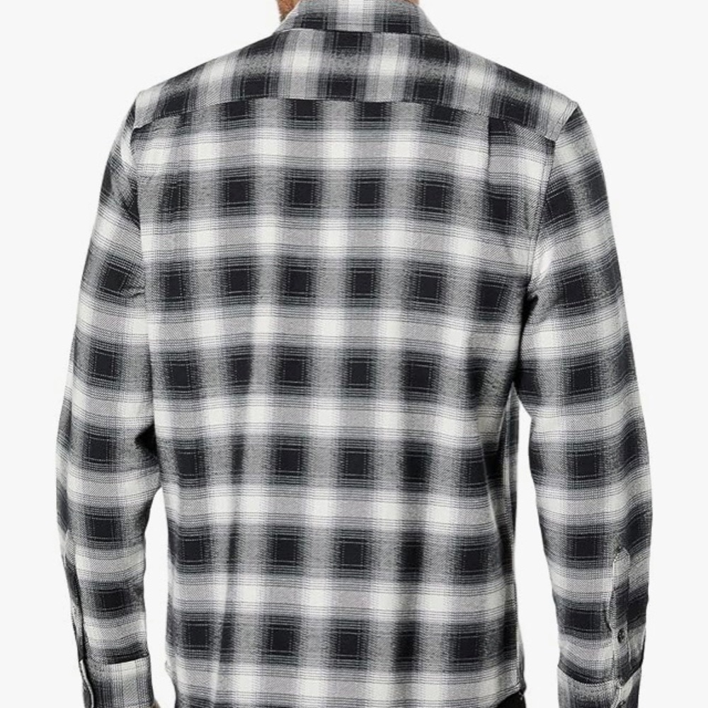 Lucky Brand Men's plaid flannel, spread collar, button frt, classic fit - sz L - Picture 3 of 13